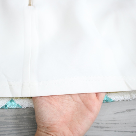 Multicolor Geometric Sequin Bodycon Skirt - Picture 6 of 6